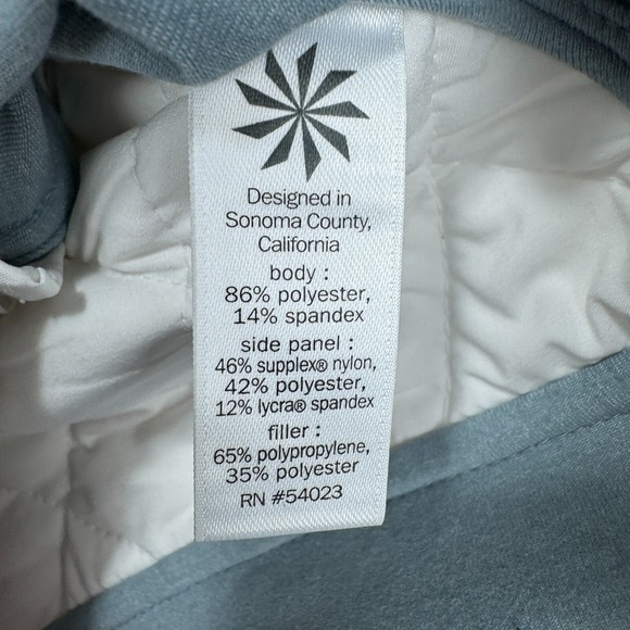 Athleta Upside Insulated Puffer Vest Women XS White Gray Full Zip Quilted - Picture 7 of 11